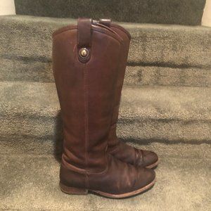 Frye Melissa Tall Black Leather Riding Boots 77167